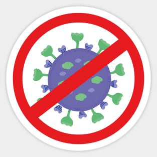 Say no to covid, get vaccinated now Sticker